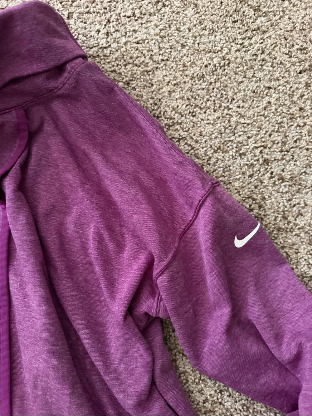 Nike Women's Matwrnity Magenta Cowl Neck Pullover Sweater